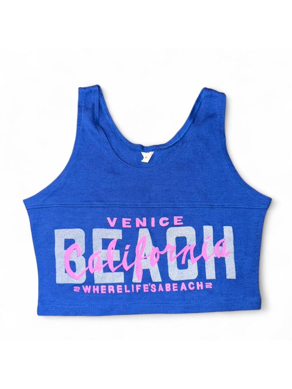 y2k venice beach cropped bra top